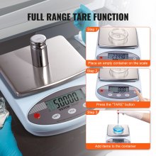 VEVOR Balance Analytique Balance de Labo 3000 g x 0,01 g 13 Unités de Conversion