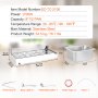 VEVOR Chauffe-Plat Buffet Bain-Marie Électrique 8 Bacs de 7,6 L Écran en Verre