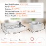 VEVOR Chauffe-Plat Buffet Bain-Marie Électrique 6 Bacs de 7,6 L Écran en Verre