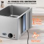 VEVOR Chauffe-Plat Buffet Bain-Marie Électrique de Comptoir en Inox 18 L Soirée