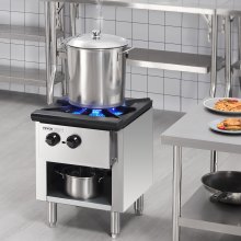 VEVOR Cuisinière à Gaz Commerciale avec 1 Brûleur Plaque de Cuisson de Comptoir