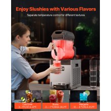 VEVOR Machine à Granité Commerciale 12L pour Granitas Margarita Boissons Glacées