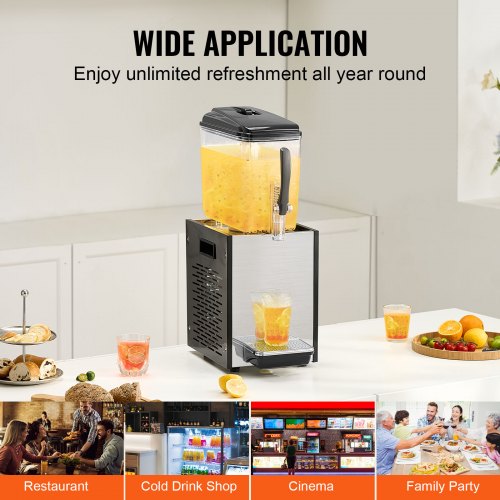 Distributeur De Boissons 8L Avec Robinet - Pour Thé, Limonade, Café - Robinet Anti-goutte Et Chambre à Glace