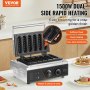 VEVOR Gaufrier Commercial Appareil à 6 Gaufres Sucettes Hot Dog 1500 W Snack-bar