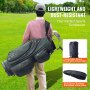 homme portant un sac de chariot de golf VEVOR avec un design camouflage et des sangles confortables sur un parcours de golf verdoyant.