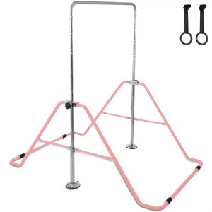 Barre de gymnastique HOMCOM pour enfants, barre horizontale pliable à hauteur réglable avec anneaux de gymnastique, rose - Sport Barre de gymnastique HOMCOM pour enfants, barre horizontale pliable à hauteur réglable avec anneaux de gymnastique, rose - Sport