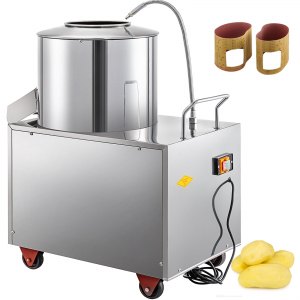 Éplucheur de pommes de terre électrique - 600 kg/h - 1,5 kW - 400 Volt -  incl. coupe-pommes de terre