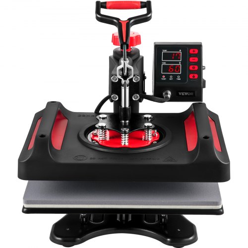 VEVOR Machine Impression Textile en Presse à Chaud Rouge 29x38