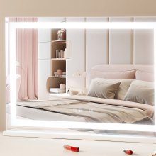 VEVOR Miroir de Maquillage Lumière LED avec Bluetooth USB Support 797x547 mm