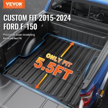 VEVOR Tapis de Coffre Tapis de Benne en TPE Épais pour Ford F-150 2015-2024