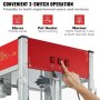 VEVOR Machine à Pop-corn Électrique de Comptoir 1440 W 340 g 80 Tasses Rouge