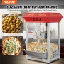 VEVOR Machine à Pop-corn Électrique de Comptoir 850 W 227 g 48 Tasses Rouge