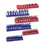 VEVOR Kit Organisateurs Douilles Magnétiques pour Métrique SAE 6PCS Bleu & Rouge