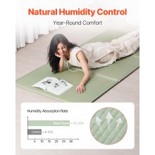 VEVOR Tatami Matelas Japonais Pliable Antidérapant Tapis en Jonc pour Yoga