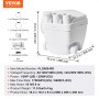 Vevor Pompe D'évier Utilitaire Système Vidange De Buanderie 250W 6600L/h Débit Maximal 5,5 M De Tête Sortie 1-1/2" Sortie À Faible Drainage Résistant À La Corrosion Faible Bruit Pour Sous-sols De Villa, Machines À Laver, Salle De Douche, Éviers Polyvalents Et Bars