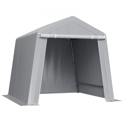 VEVOR Abri De Jardin, Tente De Rangement Garage Extérieur 213,4×365,8×224,3 Cm Toutes Saisons Porte à Fermeture Éclair Enroulable, Fenêtres Ventilées – 2L Materiel