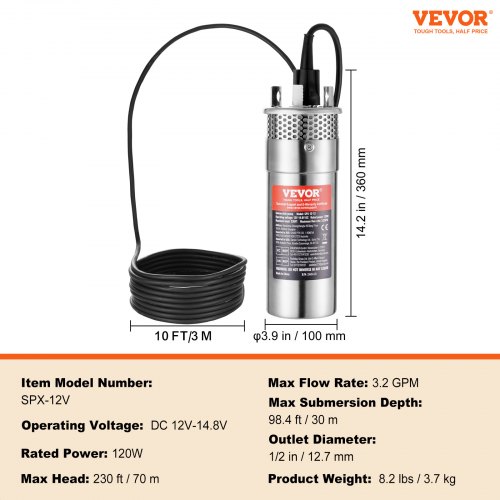 Farm Ranch Pompe à eau solaire pour irrigation DC 48 V 72 V 400 W 800 W Farm Ranch Pompe à eau solaire pour irrigation DC 48 V 72 V 400 W 800 W