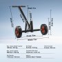 VEVOR Chariot de Remorque Charge 272 kg Chariot de Remorquage en Acier au Carbone Hauteur Réglable 41-61 cm Boule 47,6 mm Pneus Solides 25,4 cm pour Déplacer Remorque de Voitures Camping-car Bateaux