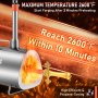 VEVOR Forge au Gaz Propane Four de Fusion Ovale 2 Brûleurs Forge à Brûleurs Four Forgeron Max 1426 °C Coutelier