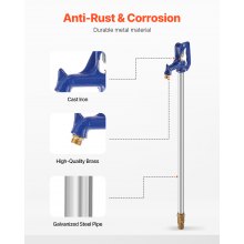 VEVOR Bouche d'Incendie Antigel Jardin en Fonte 1605 mm Enfouissement 915 mm