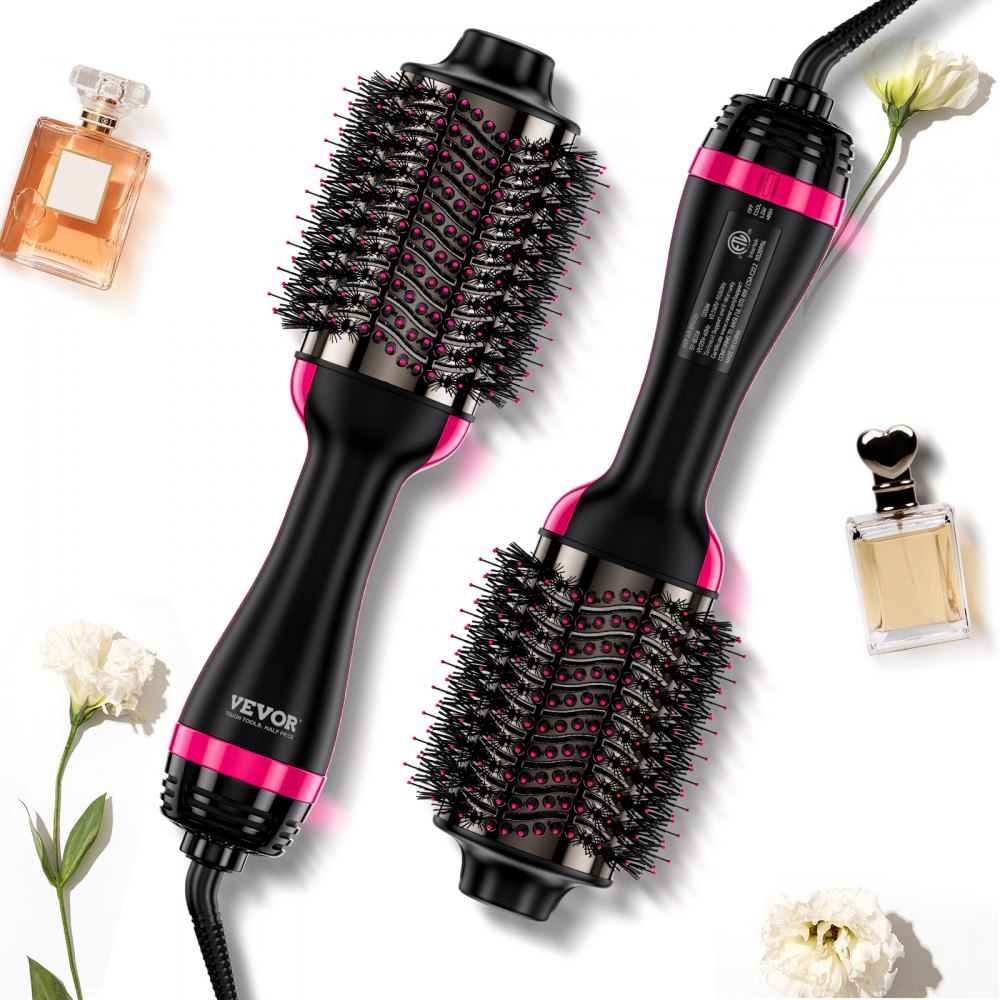 VEVOR Brosse Sèche-cheveux Ionique Enduit Titane Électrolytique Céramique 75 mm