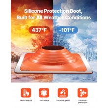 VEVOR Solin de Toit Étanchéité Toiture de Tuyaux 254-457 mm Silicone Base Métal