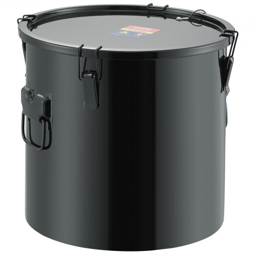 Seau étanche En Acier Inoxydable 6L - Pour Graisse De Friteuse, Vin, Lait Et Stockage Alimentaire