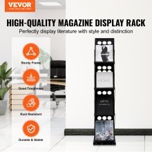 VEVOR Présentoir à Magazines Porte-Brochures Revues Pliable à 4 Compartiments