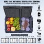 VEVOR Réfrigérateur Portable Mini Frigo 40 L Double Zone -20 °C à 20 °C Réglable