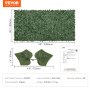 Mur végétal artificiel VEVOR dimensions 118"x59" avec feuilles en tissu de soie, cadre en plastique et support en PE.