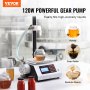 VEVOR Machine de Remplissage de Liquide Automatique Capacité de Pesée 50-5000 g Remplisseuse de Bouteilles Numérique Pompe à Engrenages pour Miel, Huile, Vin, Détergent, Liquides Visqueux, Buse Unique