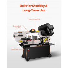 VEVOR Scie à Ruban pour Métaux Horizontale 177x305 mm Vitesse Variable 1,1 kW