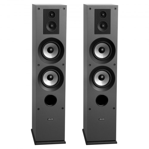 Enceinte Colonne VEVOR 2 Voies - Tweeter 25,4 Mm, Woofer 165 Mm, 200W, Boîtier MDF, Pour Maison