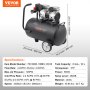 VEVOR Compresseur d'Air Compact Portable Sans Huile Réservoir 30 L 90 PSI 650 W