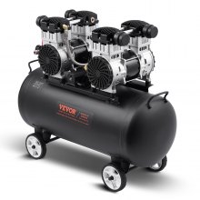 VEVOR Compresseur Air Compact Portable Sans Huile Réservoir 75 L 90 PSI 2,65 kW