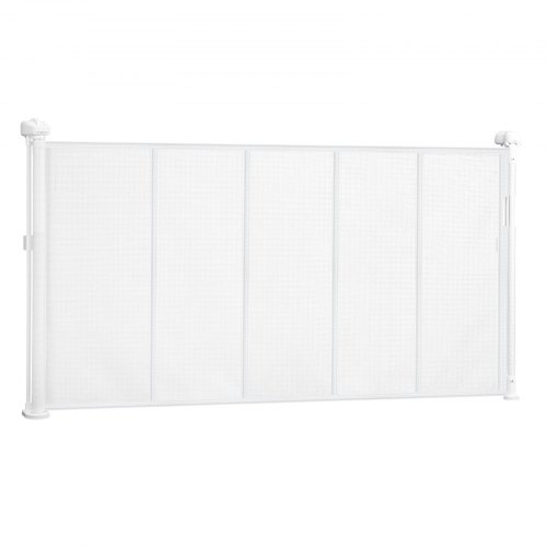 Barrière De Sécurité Rétractable Pour Animaux - Jusqu'à 140 Cm De Large, 87 Cm De Haut - Maille Noire