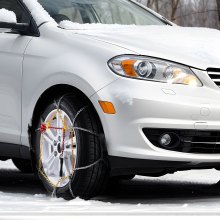 VEVOR Chaînes à Neige en Acier Allié au Manganèse pour Pneus Voitures 1 Paire