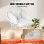 VEVOR Fauteuil suspendu chaise relax macramé coussin pour intérieur extérieur