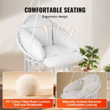 VEVOR Fauteuil suspendu chaise relax macramé coussin pour intérieur extérieur