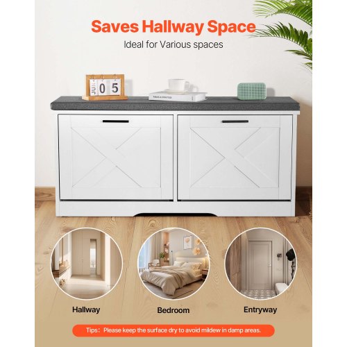 Banc Chaussures D'Entrée VEVOR - 3 Niveaux, Charge Max 130 Kg, 703x288x451 Mm, Rangement 6 Paires, Style Moderne Noir