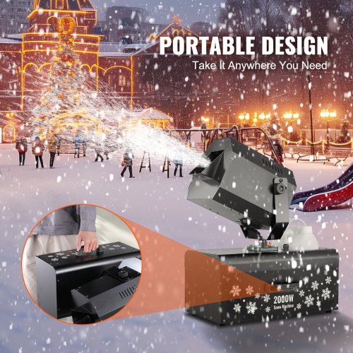 Machine à Neige VEVOR 1200W Avec Support Réglable Et Télécommande - Pour Noël, Mariages, événements Intérieurs - 6