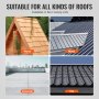 VEVOR Support de Fixation de Panneaux Solaires avec Rails et Pinces pour Toits