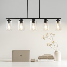 VEVOR Lampes suspension 5 lumières pour îlot de cuisine salle à manger E27 60 W