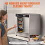 VEVOR Armoire Chauffante Étuve Traiteur à 4 Niveaux Double Porte pour Cantine