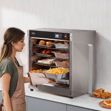 VEVOR Armoire Chauffante Étuve Traiteur à 5 Niveaux Double Porte pour Cantine