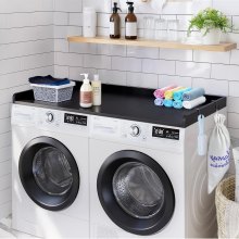 VEVOR Comptoir en bois pour lave-linge et sèche-linge 3 panneaux d'épissure noir