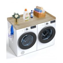 VEVOR Comptoir en bois pour lave-linge et sèche-linge 137 x 70 cm couleur chêne