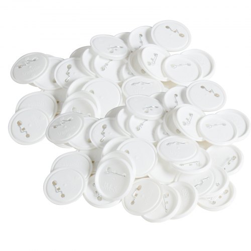 VEVOR Badge Personnalisé 75 mm 200 Kits de Consommables Badges à Épingles Fournitures pour la Fabrication de Badge Rond avec Couvercle Fond Plastique Métallique Papier Film Machine à Badges Bricolage