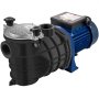 VEVOR Pompe Piscine Filtration 15000 L/h Pompe Circulation Eau Panier Filtre Amovible 1 HP Pompe Plastique Métal 750W 3450 tr/min 50 ℃ 2 Tuyaux Montage pour Piscines Spas Sources thermales HCP750