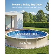 VEVOR Revêtement de Piscine Ronde Doublure Durable Style Unibead 640x120 cm